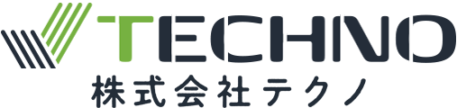 アタッチメント,重機レンタルの株式会社テクノ,ロゴ